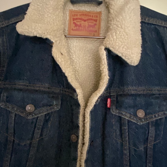 LEVI’S SHERPA DENIM TRUCKER JACKET SMALL - Picture 6 of 7
